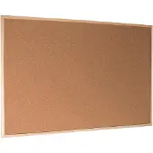 Esselte Tableau d'affichage - Support - 80 x 60 cm - Avec punaises - Brun naturel