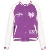 Mymo Veste de survêtement violet / blanc cassé