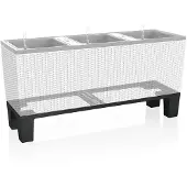 Lechuza Socle pour pot TRIO Cottage 30, noir