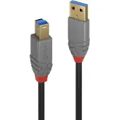 Lindy 1m USB 3.2 Type A to B Cable, 5Gbps, Anthra Line
