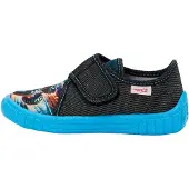 Superfit Pantoufle 'BILL' bleu / cognac / violet néon / noir chiné