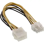 InLine 26631 Rallonge électrique interne, bloc d'alimentation vers carte mère 8 broches mâle/femelle, 0,2m