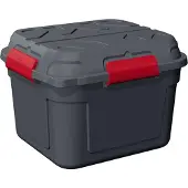 Sunware Q-line boîte de rangement étanche 90L anthracite rouge (53.10 cm, 90 l)