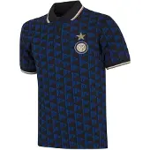 Copa Polo Inter Milan à motif intégral - Noir/Bleu