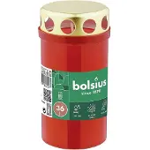 Bolsius Dauerbrenner mit Deckel rot