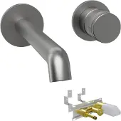 Blaufoss Pavilion robinet de lavabo encastré Brushed GunMetal incl élément intégré