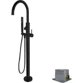 Linie Diversy robinet baigNoire îlot avec douchette Noir Mat