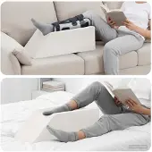 vidaXL Coussin Pour Les Jambes Uni Blanc