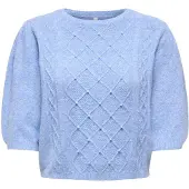 ONLY Pull-over 'ONLGLORIA' bleu clair