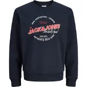 Jack & Jones Logo Sweatshirt Bleu L Homme