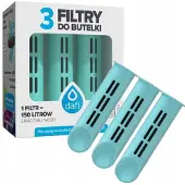 Dafi KIT 3 filtres pour bouteille filtrante , modèles SOFT et SOLID, couleur turquoise