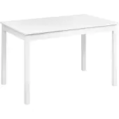 Beliani Table De Repas Barlee Blanc 119 Cm 74 Cm Bois