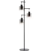 Brilliant Lampadaire noir Simonis 3 lumières