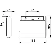 Keuco Support de papier toilette Plan 14962070000 Acier inoxydable