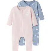 Name it Swan Long Sleeve Pyjama 2 Units Bleu,Rose 9 Months Fille