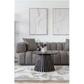 Ebuy24 Aurora canapé avec 2 coussins brun.