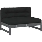 vidaXL Canapé central Gris 120x80 cm pin massif