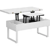 Vicco Table basse Lifty Blanc 100x50cm avec fonction ascenseur, Model 57892