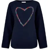 Apricot Pull-over bleu marine