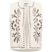 ONLY Gilet gris / blanc