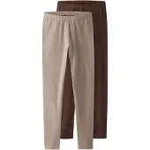 TWO SOON Leggings mastic / brun foncé