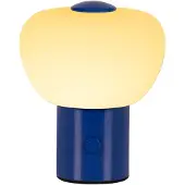 Lucide GUSTAV – Lampe de table rechargeable – Batterie – Ø 8 cm – LED à intensité variable – 1x0,8 W, 2700 K - Bleu - Lampes de table et lampes de chevet (44521/01/35)