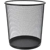 Orion Poubelle métallique noire 6L pour les espaces modernes