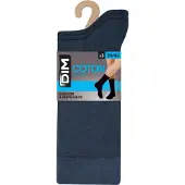 Dim Mi-Chaussettes Classique Coton X3 Bleu Homme Basic Coton