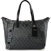 GUESS pour femme. TWHB9211017 Sac Shopper Latona avec logo noir (OSFA), Casuel, Polyuréthane
