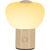 Lucide GUSTAV – Lampe de table rechargeable – Batterie – Ø 8 cm – LED à intensité variable – 1x0,8 W, 2700 K - Crème - Lampes de table et lampes de chevet (44521/01/38)