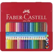 Faber-Castell Crayons de couleur - Grip - Aquarelle - 24 pièces - - UneTaille - Set de Coloriage