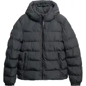Superdry pour homme. M5011905A Veste de sport matelassée à capuche noir (XXL), Casuel, Polyester