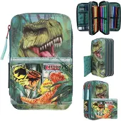 Dino World Danger (0411757) Triple Pocket Pencil Case Vert Homme