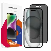 Accezz Gehard Glas Privacy Screenprotector pour l'Apple iPhone 14 Pro / 15 / 16