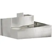 vidaXL Cache-pot de jardin Argent 60 x 60 x 50 cm Acier inoxydable