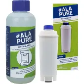Alapure Kit d'entretien Delonghi : filtre à eau + détartrant