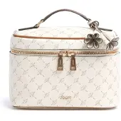 JOOP! Trousse de maquillage 'Cortina 1.0 Flora' beige foncé / caramel / blanc cassé