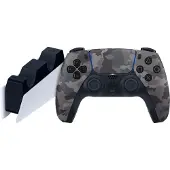 Sony PlayStation 5 DualSense Manette Grey Camo + Station de Charge