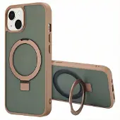 Accezz Coque Ring Stand avec MagSafe Apple iPhone 14 - Marron