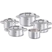 Fissler Family Line Set 5-tlg., Poêle + casserole, Argent