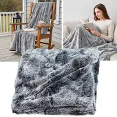 Wicotex Plaid Imitation Fourrure 180x220cm Gris