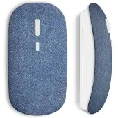 MANIACASE Souris Sans Fil - Blue jean - Compatible Mac et PC - Clé USB wifi incluse - Couleur Bleu - Technologie sans fil
