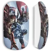 MANIACASE Souris Sans Fil - Thor - Captain America - Iron Man - Compatible Mac et PC - Clé USB incluse