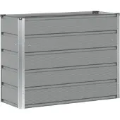 vidaXL Jardinière Gris Clair 100 X 40 X 75 Cm Acier