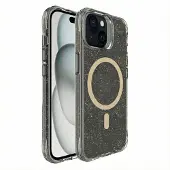 IMoshion Coque arrière Transparente Pailletée avec MagSafe pour Apple iPhone 15 - Doré