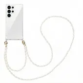 IMoshion Coque avec dragonne + bracelet - Perles Samsung Galaxy S25 Ultra - Transparent