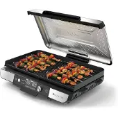 Ninja Grille viande Sizzle Indoor Grill &Flat Plate XL GX101EU 1450W Noir Inox
