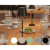 Leonardo Capri Akku Tischleuchte Grau RGB 76052