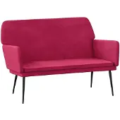 vidaXL Banc Rouge bordeaux 108x79x79 cm Velours