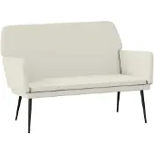 vidaXL Banc Crème 108x79x79 cm Velours